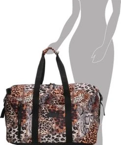 Aanbiedingen ???? Enrico Benetti Safari Weekend Tas Ruime Sporttas Reistas Dierenprint Bruin ???? -Herschel Shop 349x840 1
