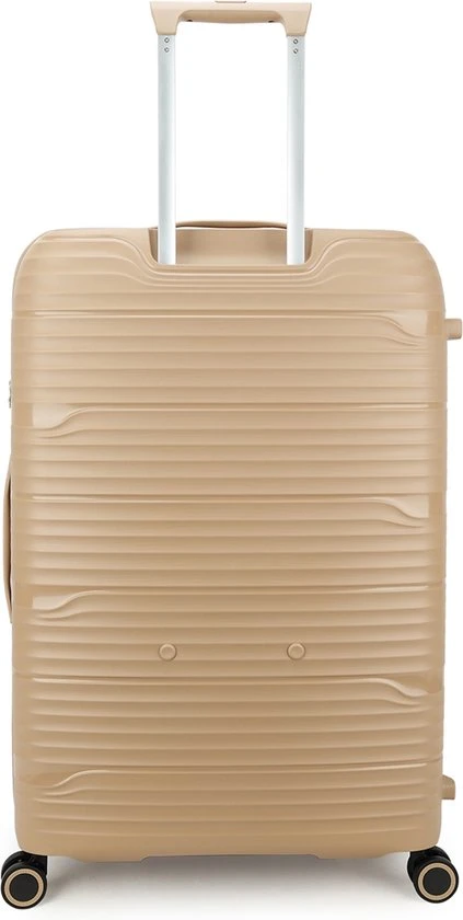 Gloednieuw ✨ Decent Harde Koffer / Trolley / Reiskoffer - Explorer - 77 Cm (XL) - Champagne ???? 5 Gloednieuw ✨ Decent Harde Koffer / Trolley / Reiskoffer - Explorer - 77 Cm (XL) - Champagne ???? - Afbeelding 3