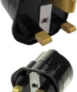 Uitgang ???? Brennenstuhl 2x Stekker Verloopstekker Reisstekker Van UK Naar NL - Adapter Engelse Stekker - Wereldstekker - 2 Stuks - Voor Gebruik In De UK ????