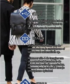 Goedkoopste ???? Burkely On The Move Unisex Rugtas 14'' Met Rits Inclusief Powerbank - Zwart ✔️ -Herschel Shop 438x840 7