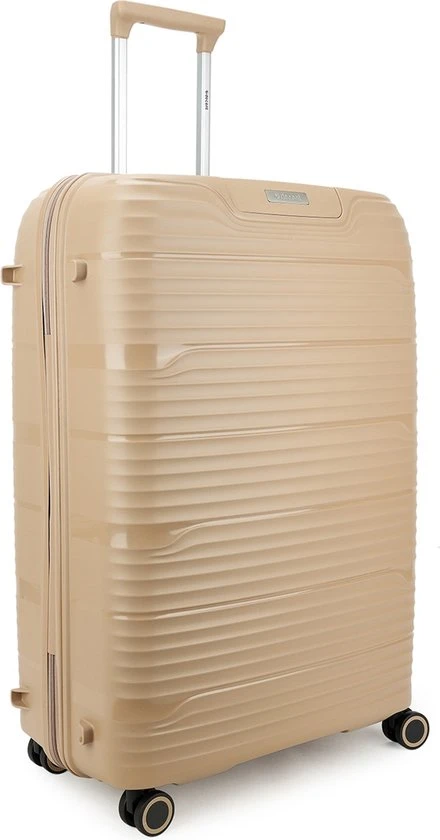 Gloednieuw ✨ Decent Harde Koffer / Trolley / Reiskoffer - Explorer - 77 Cm (XL) - Champagne ???? 11 Gloednieuw ✨ Decent Harde Koffer / Trolley / Reiskoffer - Explorer - 77 Cm (XL) - Champagne ???? - Afbeelding 9