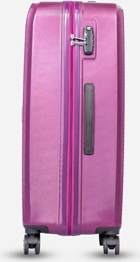 Promo ✨ ©TROLLEYZ - Ibiza No.3 - Reiskoffer 78cm Met TSA Slot - Dubbele Wielen - 360° Spinners - 100% ABS - Reiskoffer In Dazzling Purple ???? 4 Promo ✨ ©TROLLEYZ - Ibiza No.3 - Reiskoffer 78cm Met TSA Slot - Dubbele Wielen - 360° Spinners - 100% ABS - Reiskoffer In Dazzling Purple ???? - Afbeelding 2