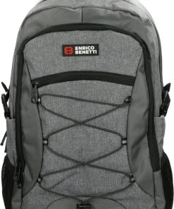 Gloednieuw ???? Enrico Benetti Yellow Stone 62128 Sportieve Laptoprugzak 17" - L - Lichtgrijs ????