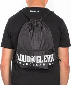 Flash-uitverkoop ❤️ Loud And Clear Gymtas Jongen Rijgkoord Trekkoord Waterdicht Zwart - Rugzak Rugtas - Sporttasje - Nylon Rugzakje ????