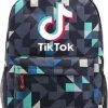 Beste deal ✔️ Merkloos TikTok Rugzak - Tik Tok Schooltas - Rugzak Jongens - Tas - Rugtas Meisjes - Nieuwe Collectie - Kleurmix Geblokt 2 ❤️