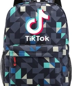 Beste deal ✔️ Merkloos TikTok Rugzak - Tik Tok Schooltas - Rugzak Jongens - Tas - Rugtas Meisjes - Nieuwe Collectie - Kleurmix Geblokt 2 ❤️