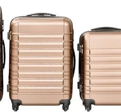 Promo ???? Tectake - Kofferset ABS 4-delig -Verwijderbare Wielen - Kleur : Champagne ???? -Herschel Shop 550x229