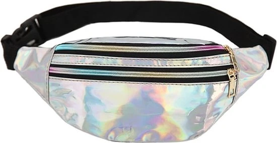 Beste deal ???? Merkloos Heuptas Glanzend - Fanny Pack - Buideltasje - Heuptasje Dames - Festival Tasje - Kunststof - 30 X 13 Cm - Zilver ???? 3 Beste deal ???? Merkloos Heuptas Glanzend - Fanny Pack - Buideltasje - Heuptasje Dames - Festival Tasje - Kunststof - 30 X 13 Cm - Zilver ????