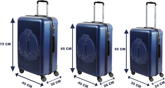 Uitgang ???? Biggdesign Ocean Reiskoffer - ???? Handbagage Koffer - Baggage Set - Marineblauw-3 Stuks ✔️ 14 Uitgang ???? Biggdesign Ocean Reiskoffer - ???? Handbagage Koffer - Baggage Set - Marineblauw-3 Stuks ✔️ - Afbeelding 12