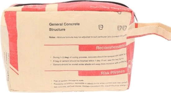 Goedkoop ???? MoreThanHip Toilettas Van Gerecyclede Cementzakken - Yindee Olifant Rood ???? 9 Goedkoop ???? MoreThanHip Toilettas Van Gerecyclede Cementzakken - Yindee Olifant Rood ???? - Afbeelding 7