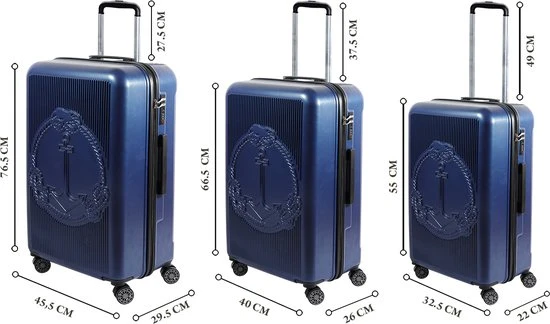 Uitgang ???? Biggdesign Ocean Reiskoffer - ???? Handbagage Koffer - Baggage Set - Marineblauw-3 Stuks ✔️ 13 Uitgang ???? Biggdesign Ocean Reiskoffer - ???? Handbagage Koffer - Baggage Set - Marineblauw-3 Stuks ✔️ - Afbeelding 11