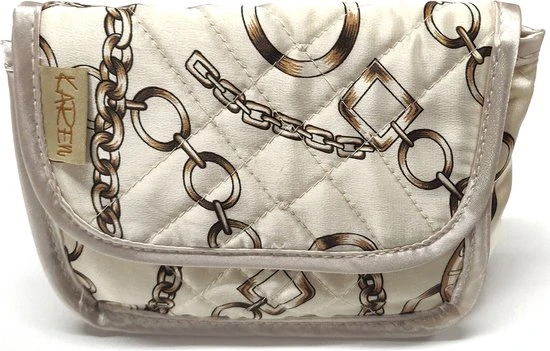 Hete verkoop ???? Karen Rojafit Make-up Tasje Met Spiegel - Oud - Retro Anno 1989 - "Hermes Style" - Afmeting: 15 X 6 X 12 Cm. ???? 3 Hete verkoop ???? Karen Rojafit Make-up Tasje Met Spiegel - Oud - Retro Anno 1989 - "Hermes Style" - Afmeting: 15 X 6 X 12 Cm. ????