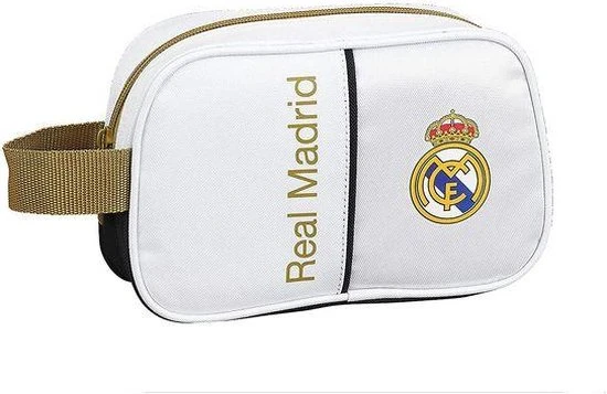 Goedkoopste ???? Real Madrid CF Toilettas Voor Op School Real Madrid C.F. 19/20 Wit Zwart ???? 3 Goedkoopste ???? Real Madrid CF Toilettas Voor Op School Real Madrid C.F. 19/20 Wit Zwart ????