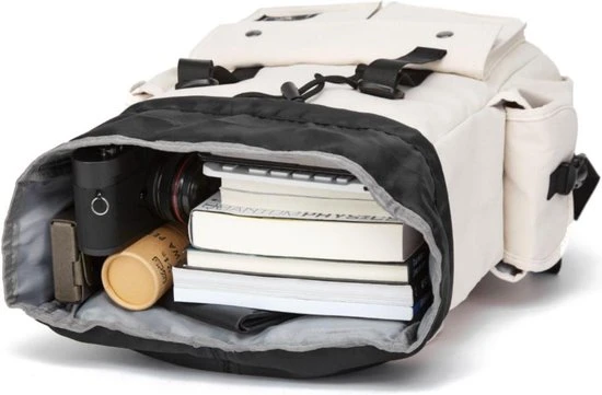 Beste Verkoop ???? Heanvèr HEANVER Modern Canvas Rugzak - Waterdichte Rugtas 28L - 15,6 Inch Laptop Tas - Rijst Wit ???? 9 Beste Verkoop ???? Heanvèr HEANVER Modern Canvas Rugzak - Waterdichte Rugtas 28L - 15,6 Inch Laptop Tas - Rijst Wit ???? - Afbeelding 7