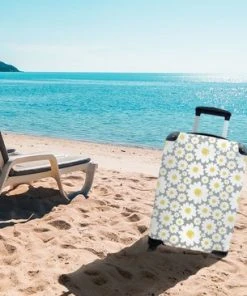 Beste Pirce ???? MuchoWow® Koffer - Meisjes - Daisy - Bloemen - Patronen - Girl - Wit - Kinderen - Kids - Past Binnen 55x40x20 Cm En 55x35x25 Cm - ???? Handbagage - Trolley - Fotokoffer - Cabin Size - Print ⌛ -Herschel Shop 550x366 57