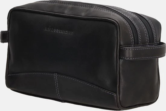 Promo ???? Hide & Stitches Japura Leren Toilettas - Zwart ???? 5 Promo ???? Hide & Stitches Japura Leren Toilettas - Zwart ???? - Afbeelding 3