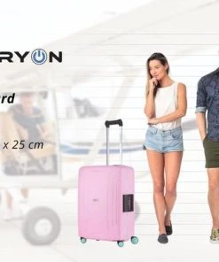 Coupon ???? CarryOn Steward TSA Reiskoffer - 65cm Trolley Met Kliksloten - Dubbele Wielen - Roze ???? -Herschel Shop 550x388