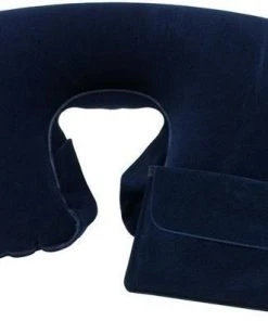 Hete verkoop ✨ Merkloos Opblaasbaar Nekkussen Blauw - Reiskussens/nekkussens - Handig Voor Op Reis/vakantie ????