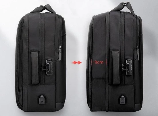 Goedkoopste ???? Golden Wolf Rugzak Anti-diefstal / Rugtas / Reistas / Weekendtas / Schooltas / 46x31x18(of 27)cm (25 Of 37l)/ Laptop 17 Inch / USB -oplaadpoort / Zwart / Waterfles ✨ 5 Goedkoopste ???? Golden Wolf Rugzak Anti-diefstal / Rugtas / Reistas / Weekendtas / Schooltas / 46x31x18(of 27)cm (25 Of 37l)/ Laptop 17 Inch / USB -oplaadpoort / Zwart / Waterfles ✨ - Afbeelding 3