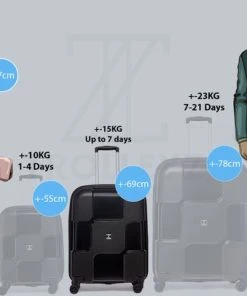 Aanbiedingen ???? ©TROLLEYZ - Venice No.10 - Reiskoffer - 69cm Met TSA Slot - Dubbele Wielen - 360° Spinners - 100% Polypropyleen - Reiskoffer In Piano Black ???? -Herschel Shop 550x406 1