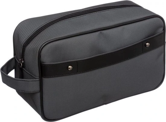 Begroting ???? Body Beauty - Toilettas - Heren - Donkergrijs ???? 3 Begroting ???? Body Beauty - Toilettas - Heren - Donkergrijs ????