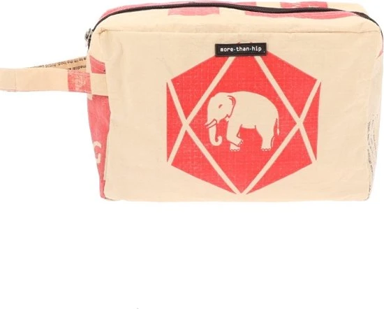 Goedkoop ???? MoreThanHip Toilettas Van Gerecyclede Cementzakken - Yindee Olifant Rood ???? 14 Goedkoop ???? MoreThanHip Toilettas Van Gerecyclede Cementzakken - Yindee Olifant Rood ???? - Afbeelding 12