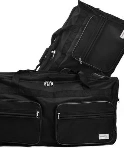 Beste deal ???? Monzana Deuba Reistas Sporttas - Zwart - 160 Liter Op Wielen - Telescopisch Handvat ????