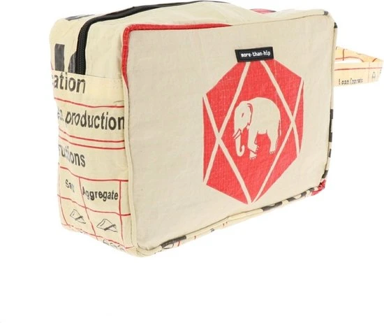 Goedkoop ???? MoreThanHip Toilettas Van Gerecyclede Cementzakken - Yindee Olifant Rood ???? 8 Goedkoop ???? MoreThanHip Toilettas Van Gerecyclede Cementzakken - Yindee Olifant Rood ???? - Afbeelding 6