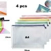 Gloednieuw ???? Merkloos 4 WATERBESTENDIGE ZAKJES/pouches Met Rits - 4 Verschillende Kleuren - RANDOM MIX ????