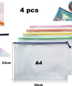 Gloednieuw ???? Merkloos 4 WATERBESTENDIGE ZAKJES/pouches Met Rits - 4 Verschillende Kleuren - RANDOM MIX ????