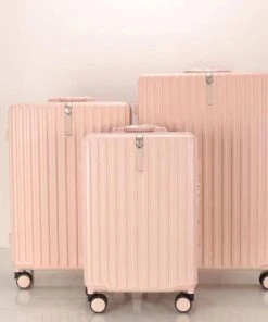 Beste recensies van ???? TOP-AA TOP AA Reis Kofferset - Trolleyset 3-delig Met TSA Slot Aluminum Frame, Kleine Cabine En Groot, ABS Luggage, (20+24+28 Inches 3 Pc Set), Roze/pink ❤️