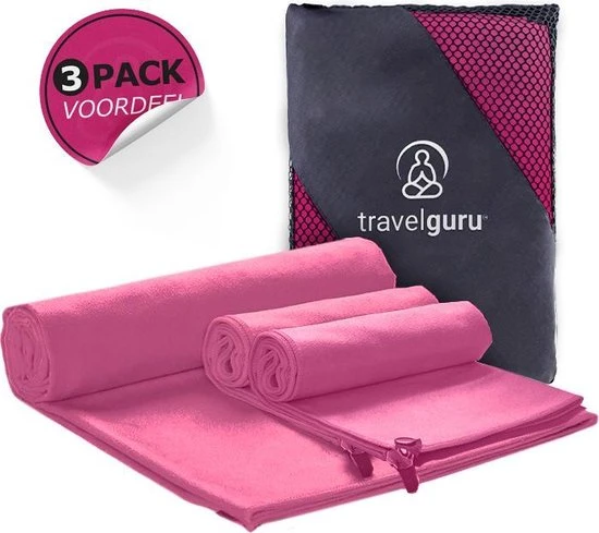 Beste deal ???? TravelGuru Microvezel Reishanddoek Set Van 3 - 1x Large (85 * 150cm), 2x Small (40 * 80 Cm) - Microvezel Handdoek - Sneldrogende, Lichtgewicht Handdoek Ideaal Voor Sporten, Reizen, Outdoor & Strand - Microfiber Travel Towel XL - Roze ???? 8 Beste deal ???? TravelGuru Microvezel Reishanddoek Set Van 3 - 1x Large (85 * 150cm), 2x Small (40 * 80 Cm) - Microvezel Handdoek - Sneldrogende, Lichtgewicht Handdoek Ideaal Voor Sporten, Reizen, Outdoor & Strand - Microfiber Travel Towel XL - Roze ???? - Afbeelding 6