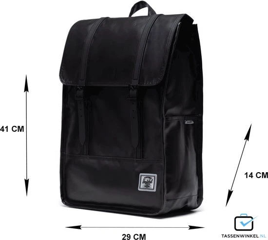 Uitgang ???? Herschel Weather Resistant | Survey II - Black / Weerbestendige Rugzak Met Magnetische Sluiting / Gerecycleerde Materialen / Matte ???? Coating / Laptophoes En Een Waterflesvak Voor Reizen Door De Stad / Levenslange Garantie (limited) / Zwart ⭐ 7 Uitgang ???? Herschel Weather Resistant | Survey II - Black / Weerbestendige Rugzak Met Magnetische Sluiting / Gerecycleerde Materialen / Matte ???? Coating / Laptophoes En Een Waterflesvak Voor Reizen Door De Stad / Levenslange Garantie (limited) / Zwart ⭐ - Afbeelding 5