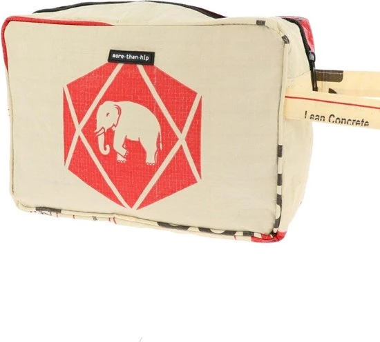 Goedkoop ???? MoreThanHip Toilettas Van Gerecyclede Cementzakken - Yindee Olifant Rood ???? 3 Goedkoop ???? MoreThanHip Toilettas Van Gerecyclede Cementzakken - Yindee Olifant Rood ????