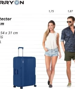 Coupon ???? CarryOn Protector Luxe Grote Reiskoffer - Trolley 77cm Met TSA-klikslot - 4-delige Packer Set - Ultralicht - Blauw ???? -Herschel Shop 550x512