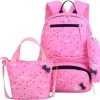 Beste Pirce ???? Merkloos 3-delige Rugzak Set - Roze Hartjes - Schooltas - Rugzak Kind - Back To School - Rugtas & Schoudertas & Etui ???? -Herschel Shop 550x514 2