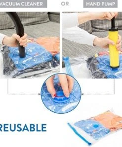 Gloednieuw ???? Borvat® | Vacuüm Opbergzakken 6 Stuks Met Pomp | Vacuümzakken | Opbergzak | Vacuüm Zakken | 50 X 60 CM ???? -Herschel Shop 550x516 1