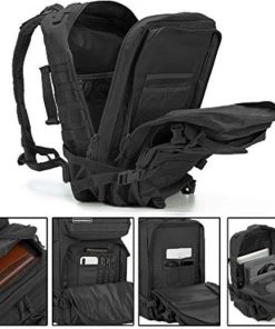 Beste deal ???? Merkloos Homezie Militaire Rugzak | 50 Liter Capaciteit | Zwart | Tactical ???? Backpack | Leger Rugzak | Rugzak | Camouflage Rugzak ???? -Herschel Shop 550x519 6