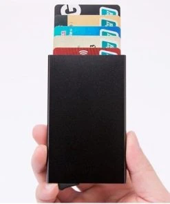 Beste Verkoop ???? Merkloos Kaarthouder - Pasjeshouder – Aluminium Portemonne - Blauw ???? -Herschel Shop 550x528 7