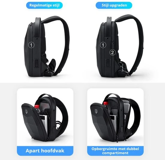 Nieuw ???? Brandie Fenruien - Rugzak - Schoudertas - Voor Heren Tas - Upgrade Stijl - Crossbody Tas Heren - 6386 - Zwart - 8*19*29 Cm - Lijn Polyester - Waterdicht - Heuptas - Schooltas - Reistassen - Draagtas - Oxford - Klep - 0,6 Kg ❤️ 16 Nieuw ???? Brandie Fenruien - Rugzak - Schoudertas - Voor Heren Tas - Upgrade Stijl - Crossbody Tas Heren - 6386 - Zwart - 8*19*29 Cm - Lijn Polyester - Waterdicht - Heuptas - Schooltas - Reistassen - Draagtas - Oxford - Klep - 0,6 Kg ❤️ - Afbeelding 14