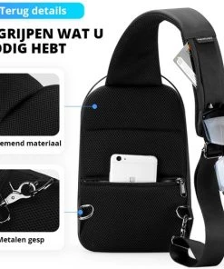 Nieuw ???? Brandie Fenruien - Rugzak - Schoudertas - Voor Heren Tas - Upgrade Stijl - Crossbody Tas Heren - 6386 - Zwart - 8*19*29 Cm - Lijn Polyester - Waterdicht - Heuptas - Schooltas - Reistassen - Draagtas - Oxford - Klep - 0,6 Kg ❤️ 24 Nieuw ???? Brandie Fenruien - Rugzak - Schoudertas - Voor Heren Tas - Upgrade Stijl - Crossbody Tas Heren - 6386 - Zwart - 8*19*29 Cm - Lijn Polyester - Waterdicht - Heuptas - Schooltas - Reistassen - Draagtas - Oxford - Klep - 0,6 Kg ❤️ -Herschel Shop 550x533