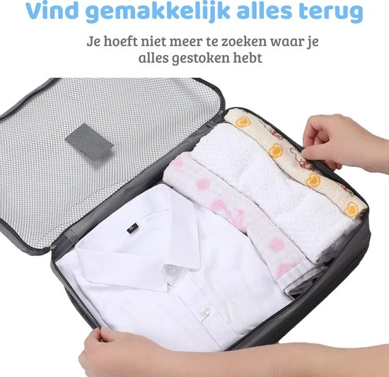 Beste deal ⭐ Mmoods Koffer Packing Cubes Set - Kleding Organizer Zak En Rugzak - ???? Handbagage 6 Delige Set - Opbergzakken Voor Ondergoed - Opbergtas Voor Schoenen - Inclusief Toiletzak - Zwart ???? 4 Beste deal ⭐ Mmoods Koffer Packing Cubes Set - Kleding Organizer Zak En Rugzak - ???? Handbagage 6 Delige Set - Opbergzakken Voor Ondergoed - Opbergtas Voor Schoenen - Inclusief Toiletzak - Zwart ???? - Afbeelding 2
