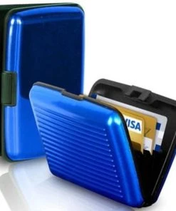 Beste Verkoop ???? Merkloos Kaarthouder - Pasjeshouder – Aluminium Portemonne - Blauw ???? -Herschel Shop 550x536 1