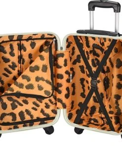 Goedkoop ⭐ Princess Traveller Trendy Animal Collection - ???? Handbagage Koffer - Leopard - Wit - 56cm ???? -Herschel Shop 550x540 2