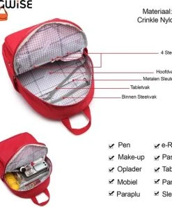 Beste Pirce ???? Bagwise® Rugzak - Rugtas - 10 Lt - S - Dames - Heren - (3060) Rood ❤️ -Herschel Shop 550x541 11