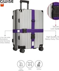 Goedkoopste ???? Bagwise 2 X Kofferriem - Bagage Band - Luggage Belt - Bagage Gordel -Afstelbaar - 200cm Lang 5 Cm Breed - Paars ???? -Herschel Shop 550x541 2