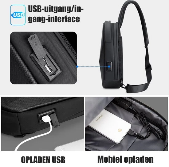 Coupon ❤️ Brandie® - Rugzak - Crossbody Tas Heren - Rugzak Jongens - Rugzak Heren - Model 55-5 - Zwart - USB Opladen - Crossbody Tassen - Waterdicht - Casual Reizen - Koerierstas - Geschikt Voor 7.9 Inch IPad - Gewicht 0.43kg ???? 15 Coupon ❤️ Brandie® - Rugzak - Crossbody Tas Heren - Rugzak Jongens - Rugzak Heren - Model 55-5 - Zwart - USB Opladen - Crossbody Tassen - Waterdicht - Casual Reizen - Koerierstas - Geschikt Voor 7.9 Inch IPad - Gewicht 0.43kg ???? - Afbeelding 13