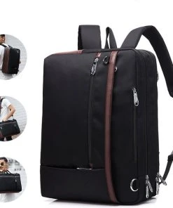 Groothandel ???? Merkloos Converteerbare Rugzak - Zwart - 17,3 Inch - Laptoptas - Schoudertas - Multifunctionele Zakelijke Aktetas - Vrijetijdshandtas - Reisrugzak - Voor Heren/dames ????