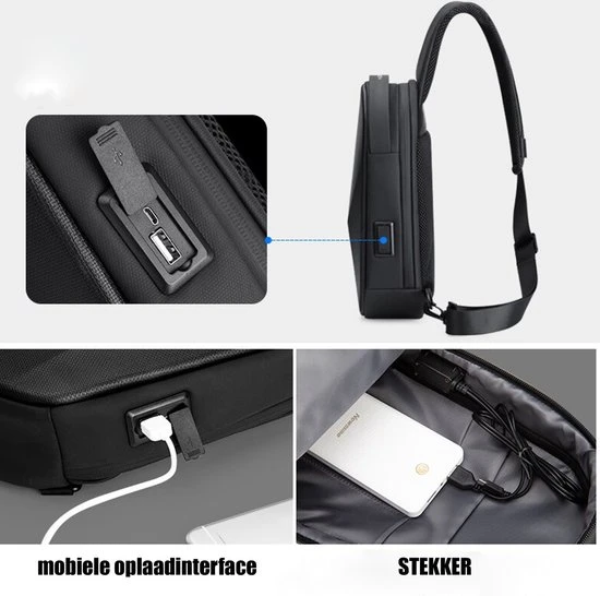 Coupon ❤️ Brandie® - Rugzak - Crossbody Tas Heren - Rugzak Jongens - Rugzak Heren - Model 55-5 - Zwart - USB Opladen - Crossbody Tassen - Waterdicht - Casual Reizen - Koerierstas - Geschikt Voor 7.9 Inch IPad - Gewicht 0.43kg ???? 9 Coupon ❤️ Brandie® - Rugzak - Crossbody Tas Heren - Rugzak Jongens - Rugzak Heren - Model 55-5 - Zwart - USB Opladen - Crossbody Tassen - Waterdicht - Casual Reizen - Koerierstas - Geschikt Voor 7.9 Inch IPad - Gewicht 0.43kg ???? - Afbeelding 7