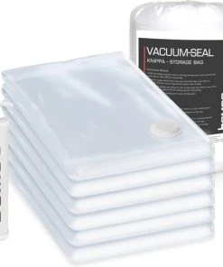 Gloednieuw ???? Bomoe Vacuumzakken Kleding Knippa – Set á 6 Stuks Herbruikbaar Vacuum Opbergzakken – Compressiezakken Met Pomp - Vacuum Bags – Maat L ????